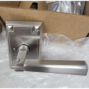 EMTEK Arts Crafts Rectangular Rosette Privacy Lever RH Satin Nickel 3 avail